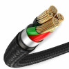 Кабель Baseus Cafule PD2.0 60W flash charging USB cableType-C-Type-C (20V 3A)2M Gray+Black (Black-Gray)- № 6