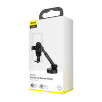 Автотримач для телефона Baseus Simplism gravity car mount holder with suction base Black (Колір Черный) - фото № 8