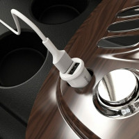 Автомобільний зарядний пристрій BOROFONE BZ8 MaxRide Dual Port Car Charger White (Цвет Белый) - фото № 3