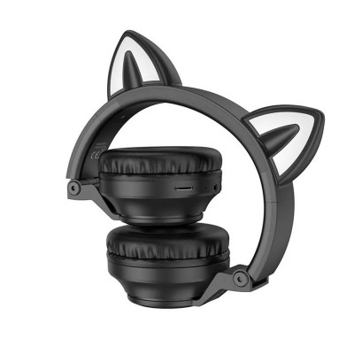 Навушники BOROFONE BO18 Cat ear BT headphones Black - зображення 2