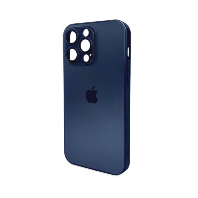 Чохол для смартфона AG Glass Matt Frame Color Logo for Apple iPhone 15 Pro Max Navy Blue - изображение 1