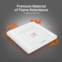 Мережева розетка Vention 1 Port keystone Jack Wall Plate White 86 Type (IFAW0)  - фото № 7