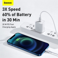 Кабель Baseus Superior Series Fast Charging Data Cable Type-C to iP PD 20W 1.5m White (Цвет White) - фото № 8