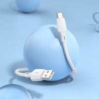 Кабель BOROFONE BX93 Super power 27W charging data cable Type-C(L=0.25M) White (Цвет 7068) - фото № 7