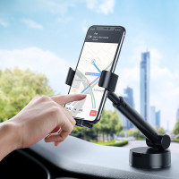 Автотримач для телефона Baseus Simplism gravity car mount holder with suction base Black (Колір Черный) - фото № 6
