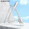 Кабель BOROFONE BX96 Ice crystal silicone charging data cable Type-C Grey (BX96CG) - зображення 2