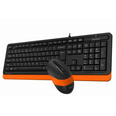 Комплект з  маніпулятора миші та клавіатури A4Tech F1010 Orange - изображение 3