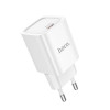 Мережевий зарядний пристрій HOCO C148A Charm single port PD30W charger (EU) White (Білий)- № 4