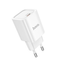 Мережевий зарядний пристрій HOCO C148A Charm single port PD30W charger (EU) White (Колір Білий) - фото № 4