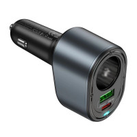 Автомобільний зарядний пристрій HOCO Z56 Friend PD35W+QC3.0 cigarette lighter car charger Black (Колір 7073) - фото № 4
