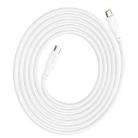 Кабель HOCO X93 Type-C to Type-C 240W, 1m, TPE, TPE connectors, White (Цвет Білий) - фото № 2