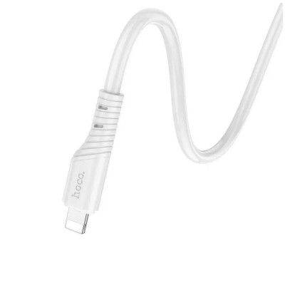 Кабель HOCO X97 Crystal Color PD, силиконовый кабель для зарядки и передачи данных IP, белый (6931474799753) - изображение 3