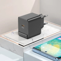 Мережевий зарядний пристрій BOROFONE BAS13A Erudite single port PD20W charger(EU) Black (Колір 7073) - фото № 3