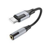 Перехідник BOROFONE BV19 Creator digital audio converter Type-C to 3.5mm Black (Колір Черный) - фото № 2
