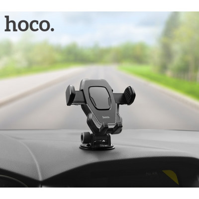 Тримач для мобільного HOCO CA31 cool run suction cup car holder Black - зображення 7