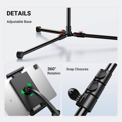 Тримач для мобільного UGREEN LP585 Tablet and Phone Tripod Stand (UGR-15647) - зображення 5