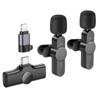 Бездротова мікрофонна система BOROFONE BFK12 Trophy lavalier wireless digital microphone(iP/Type-C) Black (Колір 7073), Атикул k49625 |  купить на VILKI.NET - фото № 1