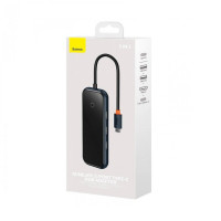 USB-хаб Baseus AcmeJoy 5-Port Type-C HUB Adapter（Type-C to HDMI*1+USB3.0*2+USB2.0*1+Type-C PD&Data *1）Dark Gray (Колір Темно-серый) - фото № 2
