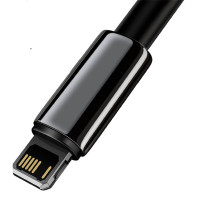 Кабель Baseus Tungsten Gold Fast Charging Data Cable USB to iP 2.4A 1m Black (Колір Black) - фото № 3