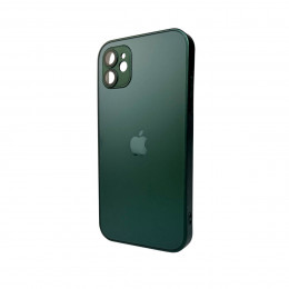 Чохол для смартфона AG Glass Matt Frame Color MagSafe Logo for Apple iPhone 11 Cangling Green