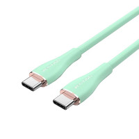 Кабель Vention USB 2.0 C Male to C Male 5A Cable 1M Light Green Silicone Type (TAWGF)  - фото № 2