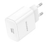 Мережевий зарядний пристрій BOROFONE BA81A single port PD20W charger(EU) White (Белый)- № 3