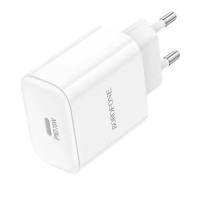 Мережевий зарядний пристрій BOROFONE BA81A single port PD20W charger(EU) White (Цвет Белый) - фото № 3