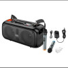 Портативна колонка HOCO BS54 Party wireless dual mic outdoor BT speaker Black - изображение 6