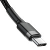 Кабель Baseus Cafule PD2.0 60W flash charging USB Type-C-Type-C (20V 3A)1M Grey+Black (Черный)- № 3