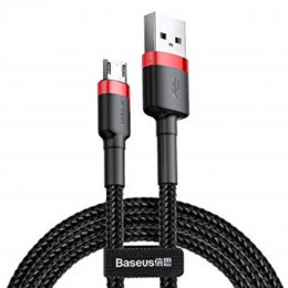 Кабель Baseus cafule Cable USB For Micro 2.4A 0.5M Red+Black