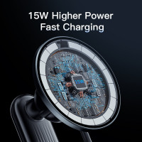 Автотримач для телефона з БЗП Essager Arpege 15W Magnetic Wirless Car Charger with Phone Holder Function (Standard Version)  Black (Колір Черный) - фото № 3