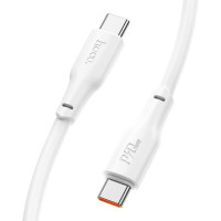 Кабель HOCO X93 Type-C to Type-C 240W, 1m, TPE, TPE connectors, White