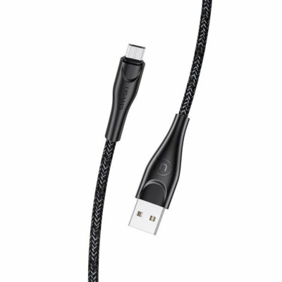 Кабель Usams US-SJ393 U41 Micro Braided Data and Charging Cable 1m Black - зображення 1