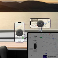 Автотримач для телефона Baseus T-Space Series Folding Metal Car Mount Magnetic Phone Holder Frost Silver (Цвет Silver) - фото № 8
