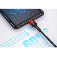 Кабель ESSAGER Fast Charging 5A USB-A to Type C 0.3m red (Колір 7070) - фото № 6
