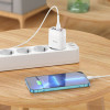 Мережевий зарядний пристрій HOCO C93A Easy charge 3-port digital display charger set(Micro) White - изображение 7