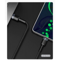 Кабель Baseus Cafule PD2.0 60W flash charging USB cableType-C-Type-C (20V 3A)2M Gray+Black (Цвет Black-Gray) - фото № 8