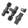 Бездротова мікрофонна система BOROFONE BFK12 Trophy lavalier wireless digital microphone(iP/Type-C) Black (7073)- № 2