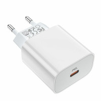 Мережевий зарядний пристрій HOCO C76A Plus Speed source PD20W charger White (Цвет 7068) - фото № 2