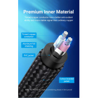 Аудіокабель Vention Cotton Braided 3.5mm TRS Male to 6.35mm Male Audio Cable 5M Gray Aluminum Alloy Type (BAUHJ) (Цвет Gray) - фото № 5