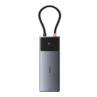 USB-хаб Baseus Metal Gleam Series II 10-in-1 USB HUB Cosmic Black(USB-C to 1*HDMI4K@120Hz+1*HDMI4K@60Hz+1*USB-A(10Gbps)+1*USB-C(10Gbps)+2*USB-A(480Mbp