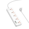 Мережевий подовжувач HOCO  AC14A Rico 5-position socket(PD30W/1C3A) White (7068)- № 3