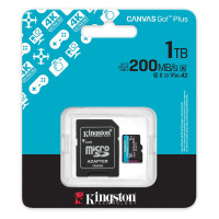 Карта пам'яті microSDXC (UHS-1 U3) Kingston Canvas Go! Plus 1Tb class 10 A2 V30 (R200MB/s, W-160MB/s) (adapter SD)  - фото № 2