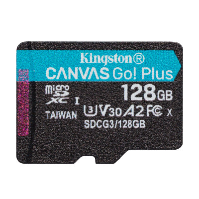 microSDXC (UHS-1 U3) Kingston Canvas Go Plus 128Gb class 10 A2 V30 (R170MB/s, W90MB/s) - изображение 2