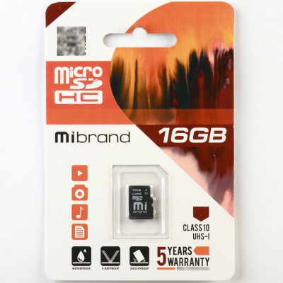 microSDHC (UHS-1) Mibrand 16Gb class 10 - зображення 1