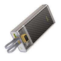 Зовнішній акумулятор HOCO J104A Discovery edition 22.5W fully compatible power bank with cable(20000mAh) Gray (Цвет Gray) - фото № 3