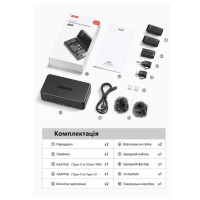 Бездротова мікрофонна система Ulanzi Vijim A100 Wireless Lavalier Microphone Type C (UV-A014A A100) (Колір Black) - фото № 7