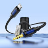 Аудіокабель BOROFONE BL20 True sound silicone digital audio conversion cable Type-C Black (7073)- № 5