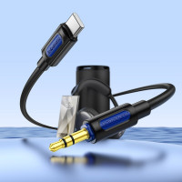 Аудіокабель BOROFONE BL20 True sound silicone digital audio conversion cable Type-C Black (Цвет 7073) - фото № 5