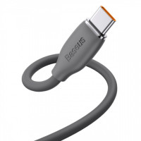 Кабель Baseus Jelly Liquid Silica Gel Fast Charging Data Cable Type-C to Type-C 100W 1.2m Black (Колір 7073) - фото № 3